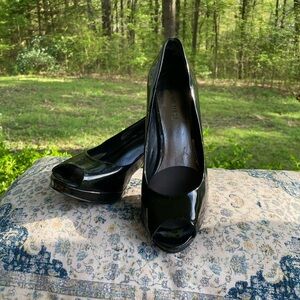 Nine West Black Peep Toe Heels